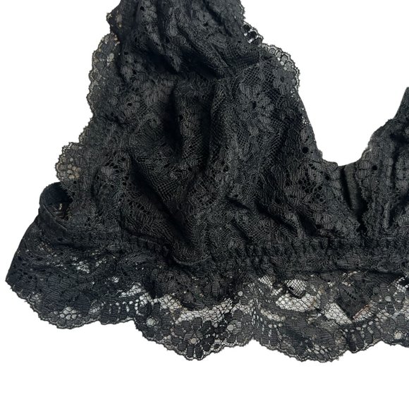 Victoria's Secret Unlined Wireless Lace Black Bralette Large‎ - Picture 4 of 10